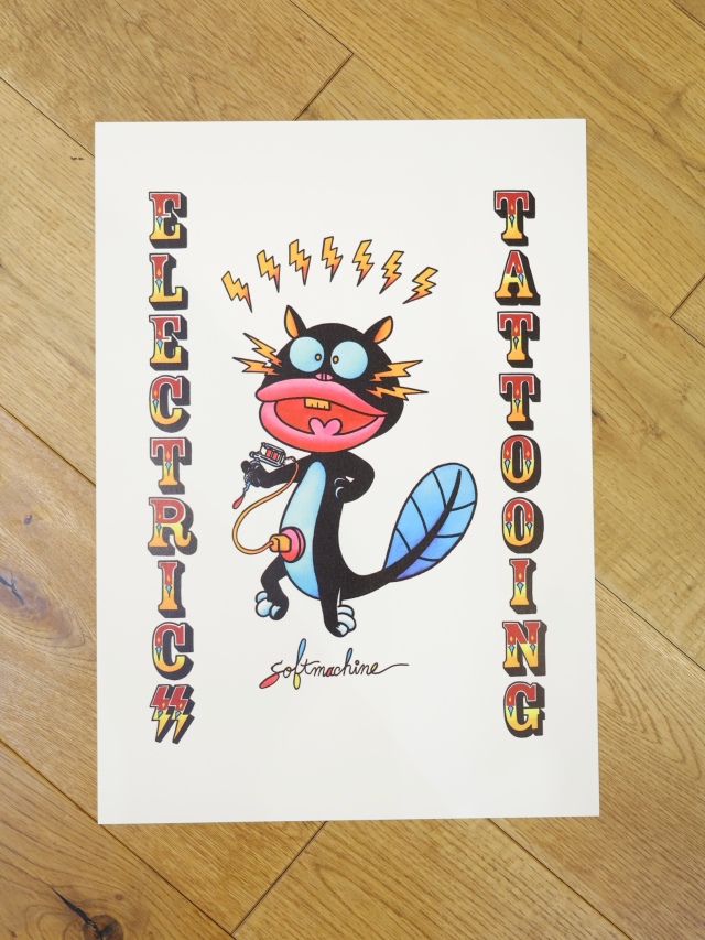 SOFTMACHINE　　「ELECTRIC TATTOOING POSTER」　A3ポスター
