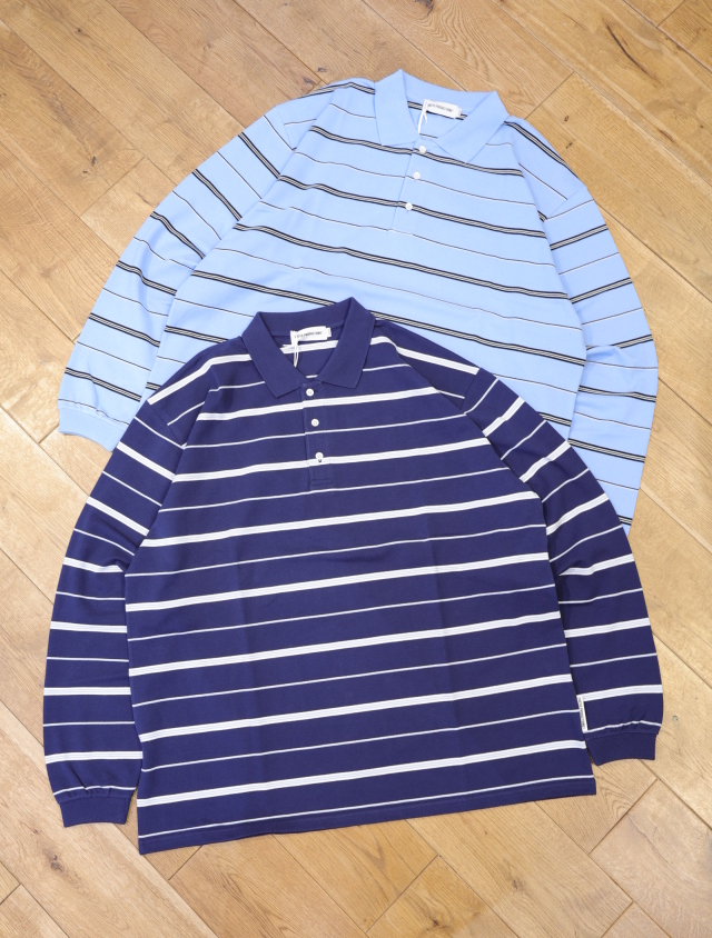 COOTIE 　「Moss Stitch Border L/S Polo」　カノコボーダー ポロシャツ