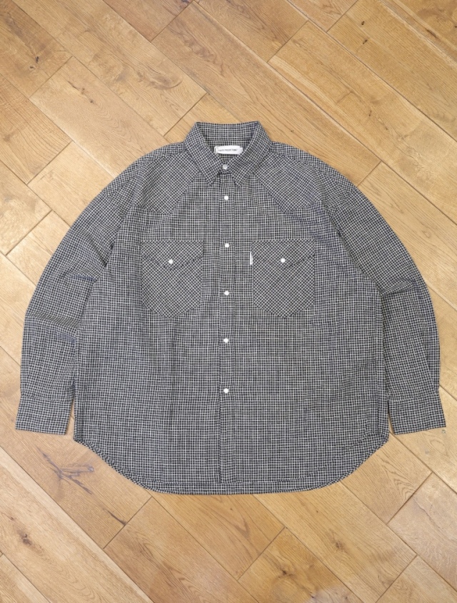 COOTIE 　「Dobby Gingham Check L/S Western Shirt」　ドビーギンガムチェック ウエスタンシャツ