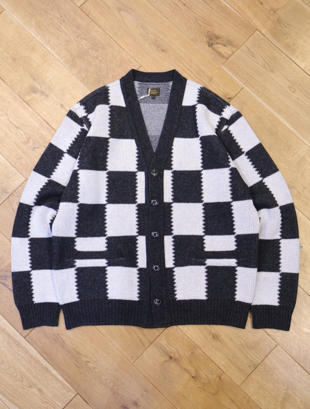 RATS　「CHECKER CARDIGAN」　 ウール ニットカーディガン