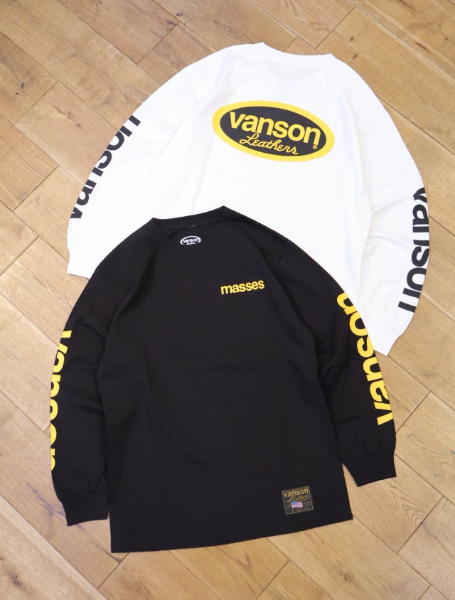 MASSES × VANSON　「VANSON × MASSES T-SHIRT L/S」　　プリントロングスリーブティーシャツ