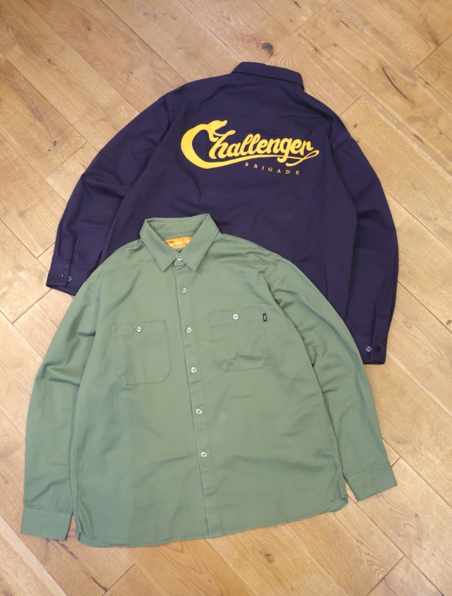 CHALLENGER  　「SNAKING LOGO WORK SHIRT」　ワークシャツ