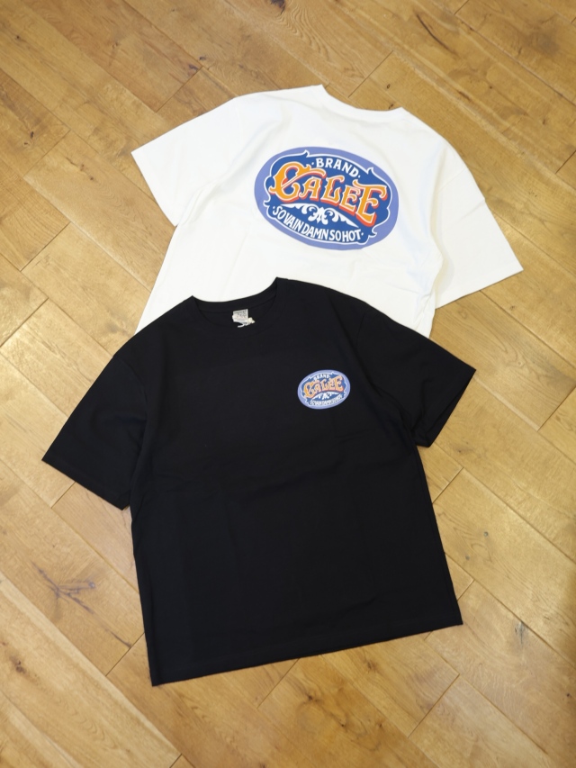 CALEE 「VINTAGE TYPE  SIGNBOARD S/ S TEE ＜NATURALLY PAINT DESIGN＞」 プリントティーシャツ