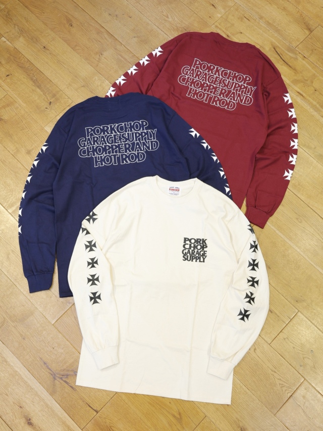 【8月30日 発売！】PORKCHOP GARAGE SUPPLY　「C&H LOGO L/S TEE」  ロングスリーブプリントティーシャツ