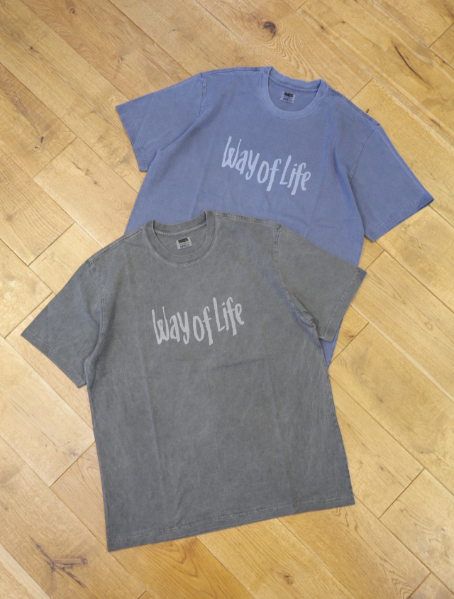 RATS　「WAY OF LIFE TEE」　ピグメントダイ プリントティーシャツ