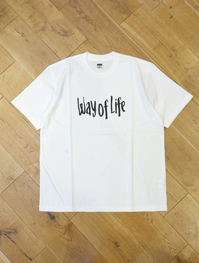 RATS　「WAY OF LIFE TEE」　プリントティーシャツ