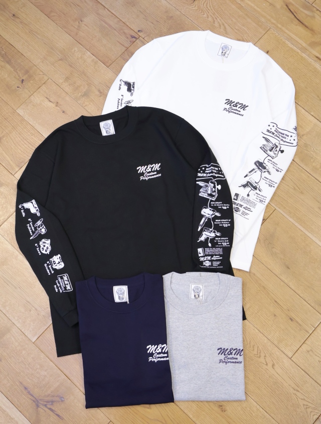 【1月17日 発売！】M&M CUSTOM PERFORMANCE  　「Add L/S Tee」　プリント ロングスリーブティーシャツ