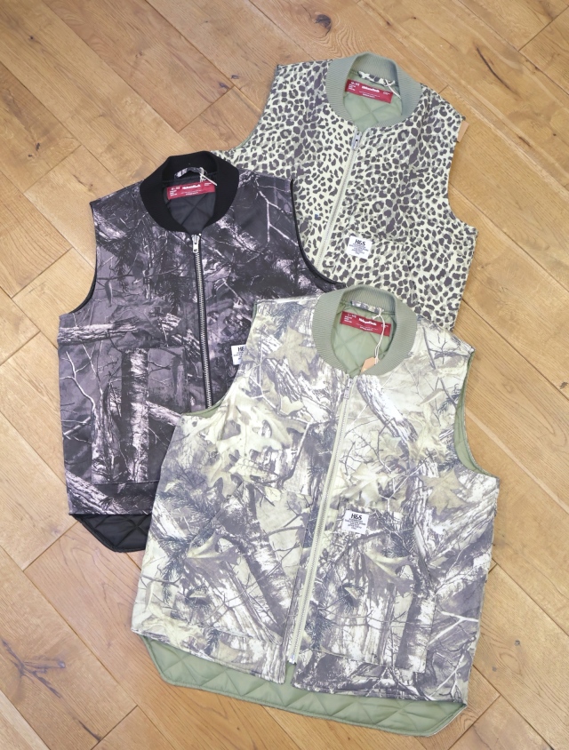Hide and Seek 「Camo Zip Work Vest」 パデッド ワークベスト