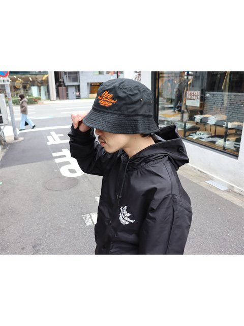 Porkchop Garage Supply バケットハット 黒 PORKCHOP GARAGE SUPPLY 「MASH UP KYOTO 10th Anniversary