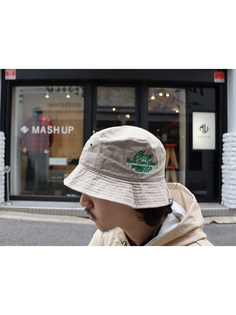 Porkchop Garage Supply バケットハット 黒 PORKCHOP GARAGE SUPPLY 「MASH UP KYOTO 10th Anniversary