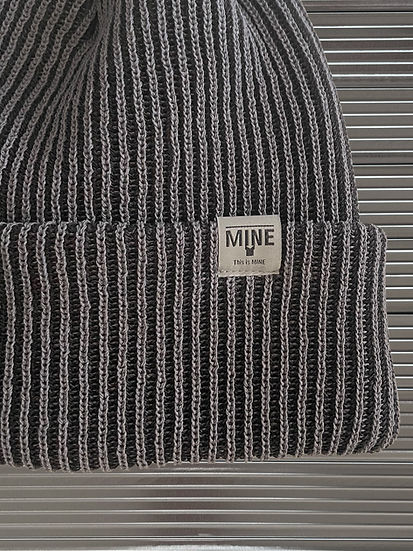 MINE USA マイン　ビーニー　2way Paper Beanie MINE - 2Way Paper Beanie -ビーニー-（Black×Gray / ブラック