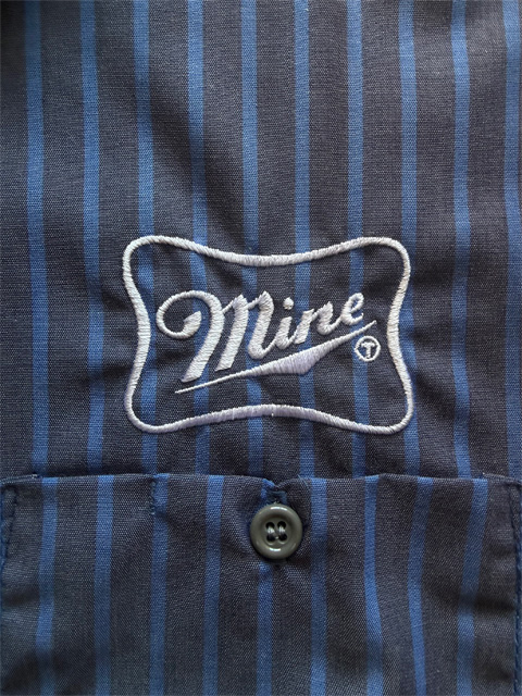 UNIVERSAL OVERALL×MINE 「 Dead Stock Work Shirts TC Stripe（Black