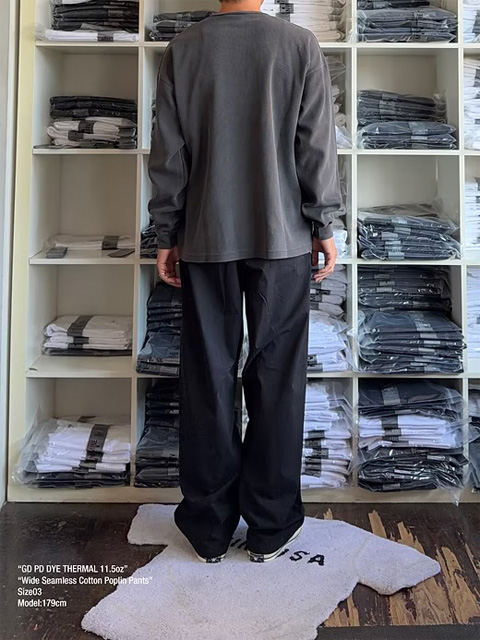 MINE 「Cotton Wide Side Seamless Pants」 シームレス ワイド