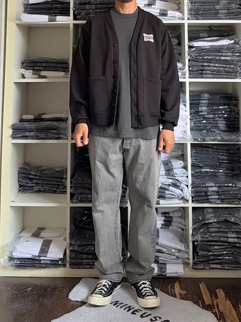 MINE 「Patch Cardigan」 スウェットカーディガン