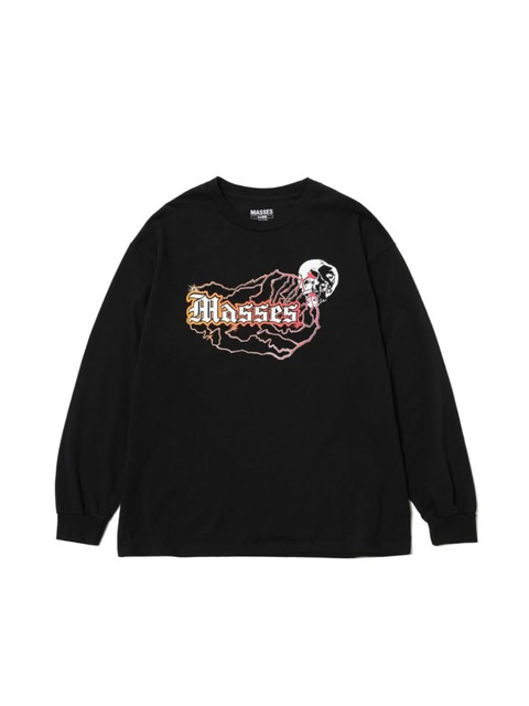 MASSES 「T-SHIRT L/S SKULL THUNDER」 プリントロングスリーブティー