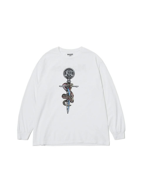 MASSES 「T-SHIRT L/S CROSS SNAKE」 プリントロングスリーブティーシャツ