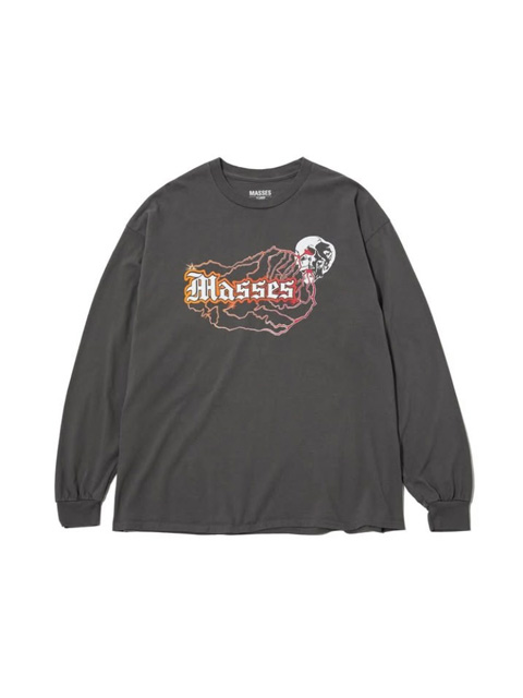MASSES 「T-SHIRT L/S SKULL THUNDER」 プリントロングスリーブティー