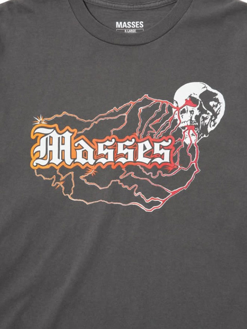MASSES マシス T-SHIRTS L/S UNDEAD MASSES 「T-SHIRT L/S SKULL THUNDER」 プリントロングスリーブティー