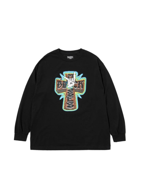 新品！MASSES T-SHIRTS L/S CROSS HAND MASSES 「T-SHIRT L/S CROSS HAND」 プリントロングスリーブ