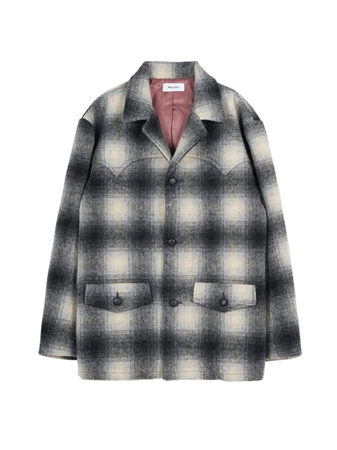 MASSES　「WESTERN COAT」　オンブレーチェック ウエスタンコート MASSES 「WESTERN COAT」 オンブレーチェック ウエスタンコート