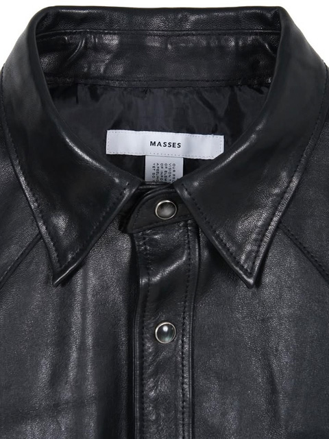 MASSES 「HORSE LEATHER SHIRT VINTAGE W」 ホースレザー ウエスタンシャツ