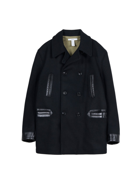 MASSES P-COAT サイズL MASSES 「P COAT?」 メルトン Pコート