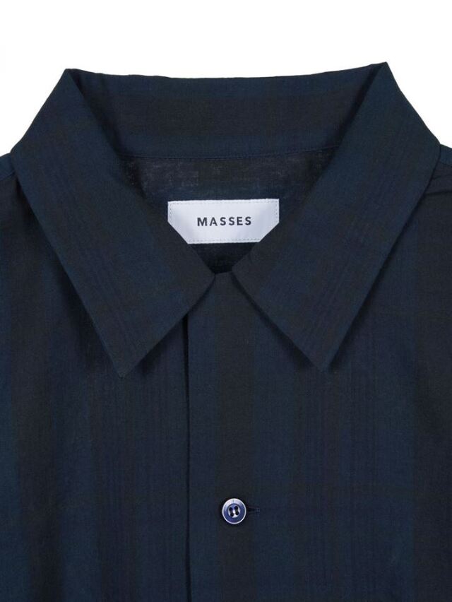 MASSES 「MADRAS DYED SHIRT」 オープンカラーシャツ