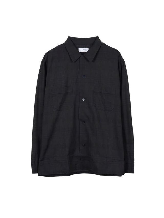 MASSES 「MADRAS DYED SHIRT」 オープンカラーシャツ