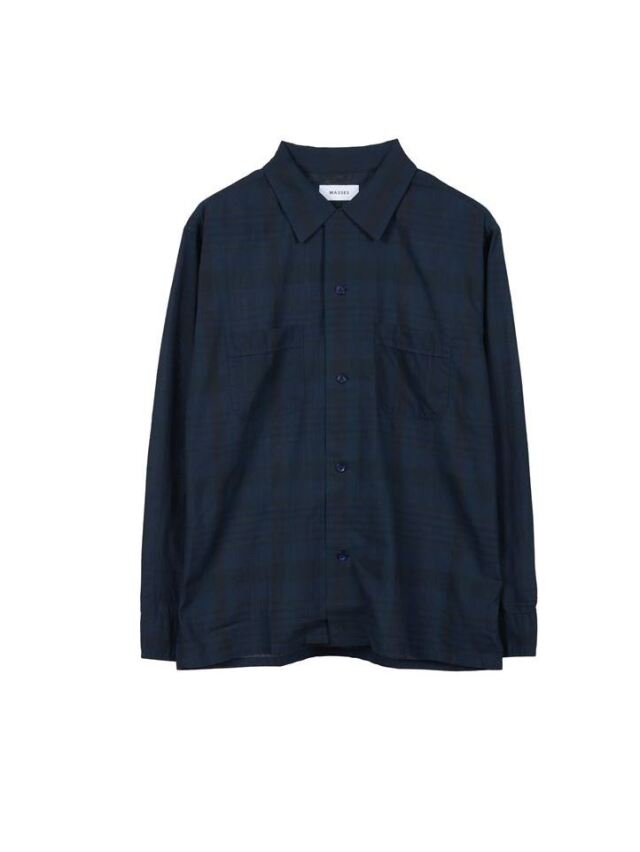 MASSES 「MADRAS DYED SHIRT」 オープンカラーシャツ