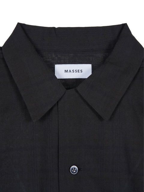 MASSES 「MADRAS DYED S/S SHIRT」 マドラスチェック オープンカラーシャツ