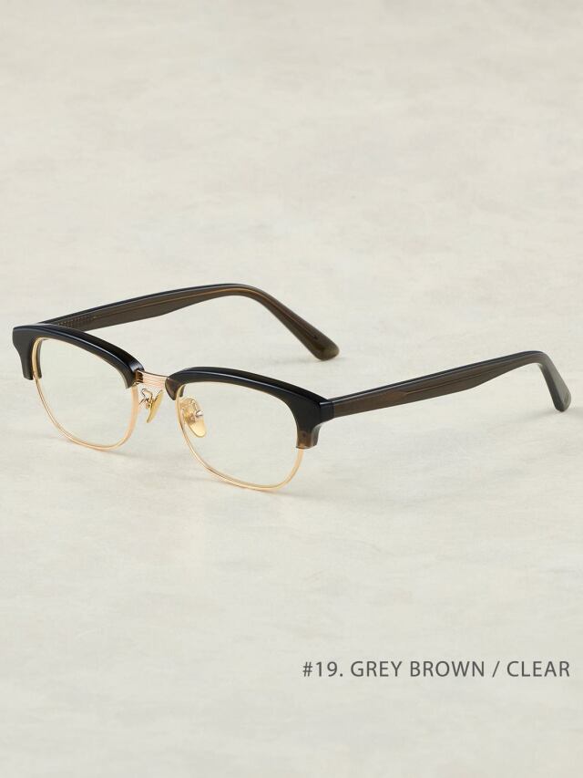 OWN 「#19 GRAY BROWN / CLEAR」 ブロータイプグラッシーズ