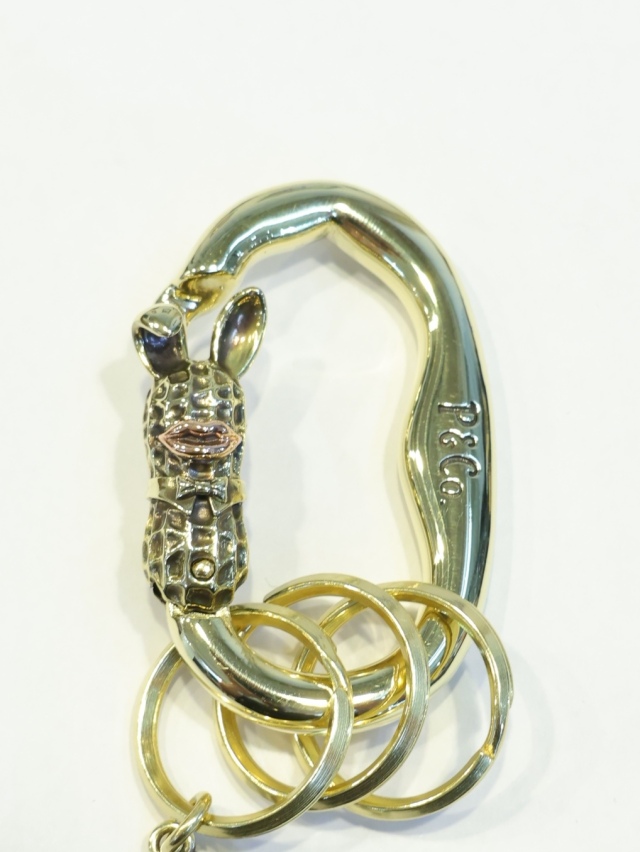 peanuts&co　カラビナ　ジャンク品 Peanuts&Co 「CARABINER BUNNY PEANUTS BRASS × COPPER」
