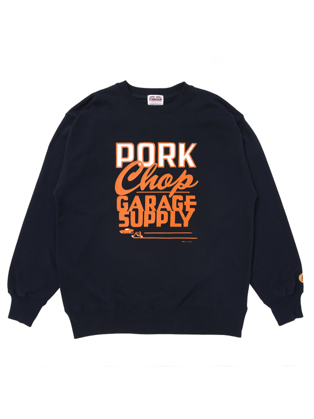 PORKCHOP GARAGE SUPPLY 「MASA SCULP SWEAT B」 クルーネックスウェット