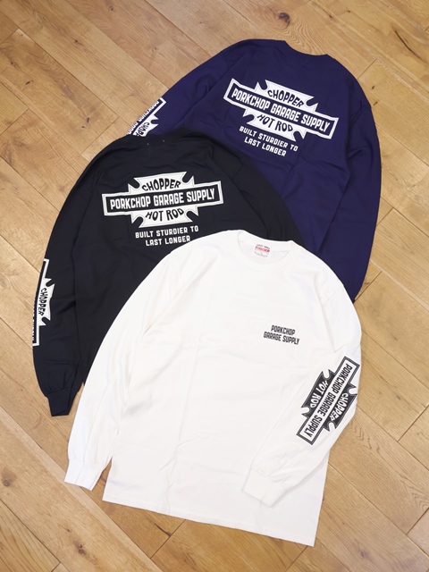 PORKCHOP - BAR&SHIELD L/S TEE ロンT ポークチョップ PORKCHOP BAR&SHIELD L/S TEE ロンT