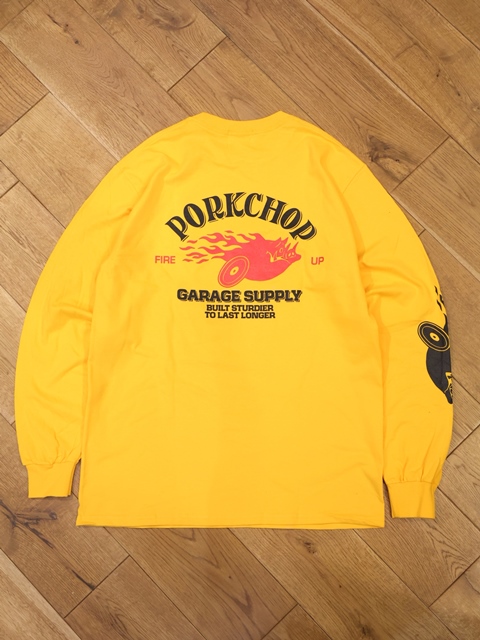 トップス PORKCHOP GARAGE SUPPLY FIRE UP L/S TEE PORKCHOP GARAGE SUPPLY,ポークチョップ ガレージサプライ,