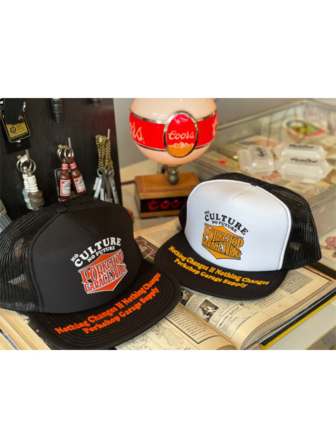 PORKCHOP GARAGE SUPPLY 「WAVE LOGO MESH CAP」 5パネル