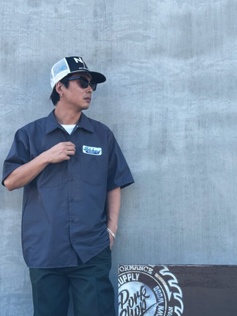 PORKCHOP GARAGE SUPPLY 「PCP WAPPEN WORK SHIRT」 T/Cポプリン