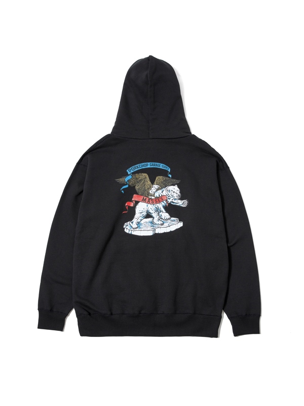 PORKCHOP GARAGE SUPPLY × MASSES「SWEAT HOODED POLAR BEAR P