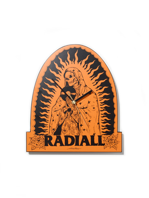 新品 限定品 RADIALL スカルデザイン 壁掛け時計HIROTTON RADIALL × HIROTTON 「GUIDANCE - WALL CLOCK」 ウォールクロック