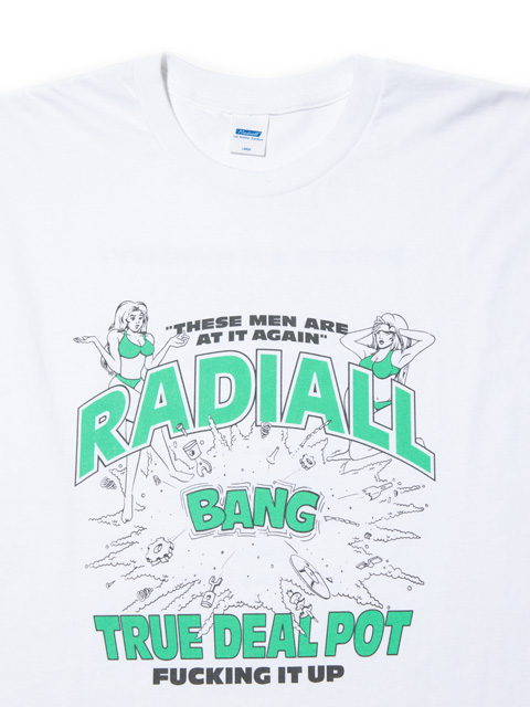 お値段変わりましたarly teal。t RADIALL 「TRUE DEAL POT - CREW NECK T-SHIRT S/S」 プリント