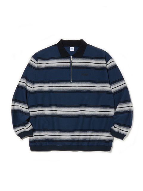 RADIALL 「4LINKS－HALF ZIP POLO SHIRT L/S 」 ボーダーハーフジップ 