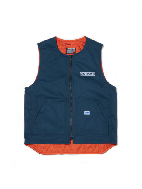 RADIALL 「CNQ RIVERSIDE -ZIP UP VEST」 T/Cツイル パデッドベスト
