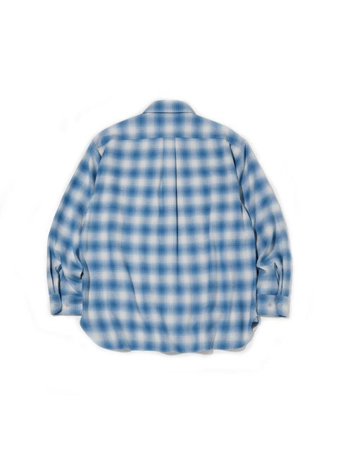 RADIALL ラディアル オンブレーチェック　レギュラーカラーシャツ　M RADIALL 「EL CAMINO - REGULAR COLLARED SHIRT L/S 」 オン