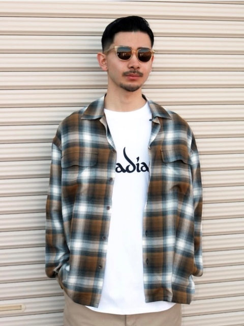 RADIALL 「BELAIR - OPEN COLLARED SHIRT L/S 」 レーヨン オン
