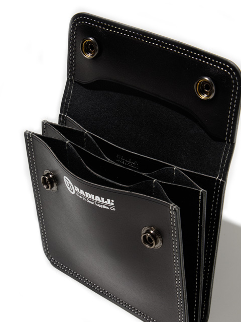 Radiall レザー　トラッカーウォレット　ブラック RADIALL×SPEAKEASY】（ラディアル）