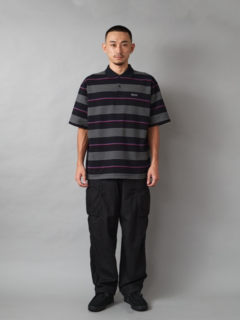 RADIALL ボーダーポロシャツ SALEセール ラディアル ポロシャツ RADIALL 4 LINKS - HALF ZIP POLO