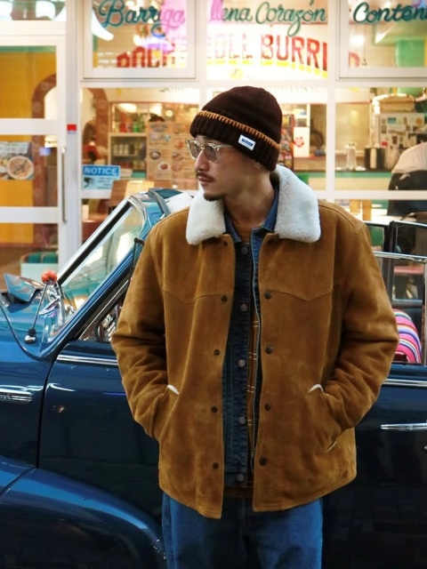 RADIALL 「MUSCLE SHOALS - RANCH COAT」 スエードレザー ボアランチコート