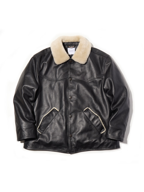 RADIALL 「MUSCLE SHOALS - RANCH COAT」 グレインレザー ボアランチコート