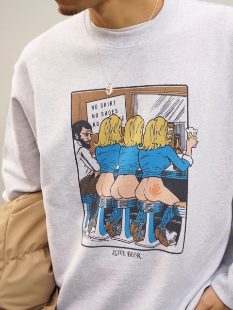 RADIALL 「LOVE BEER - CREW NECK SWEATSHIRT L/S 」 クルーネック