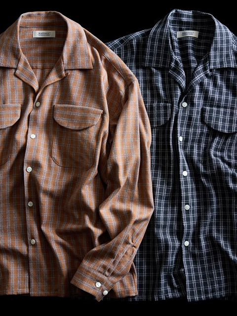 RADIALL 「SHOEBOX - OPEN COLLARED SHIRT L/S」 ドビーチェック